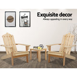 NNEDSZ Outdoor Sun Lounge Beach Chairs Table Setting Wooden Adirondack Patio Natural Wood Chair