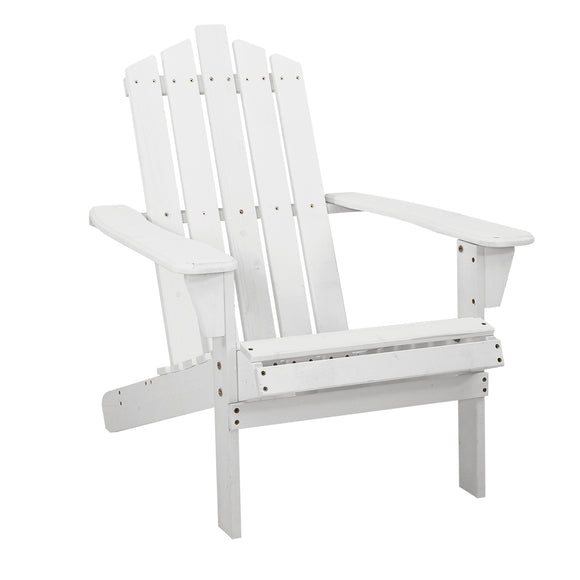 NNEDSZ Outdoor Sun Lounge Beach Chairs Table Setting Wooden Adirondack Patio - White