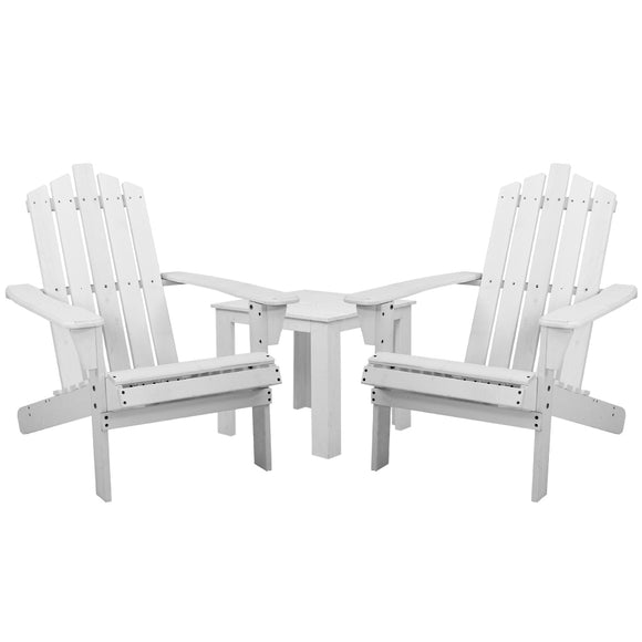 NNEDSZ Outdoor Sun Lounge Beach Chairs Table Setting Wooden Adirondack Patio Chair White