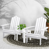 NNEDSZ Outdoor Sun Lounge Beach Chairs Table Setting Wooden Adirondack Patio Chair White