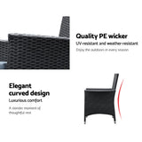 NNEDSZ 9 Piece Outdoor Dining Set - Black