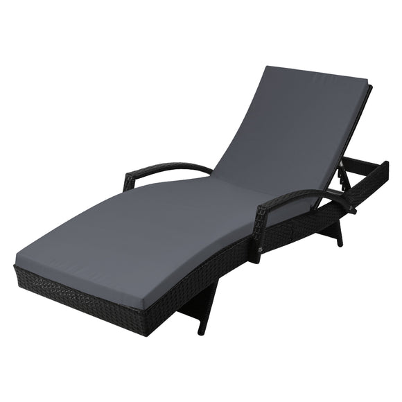 NNEDSZ Outdoor Sun Lounge - Black