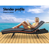 NNEDSZ Outdoor Sun Lounge - Black