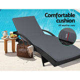 NNEDSZ Outdoor Sun Lounge - Black