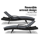 NNEDSZ Outdoor Sun Lounge - Black