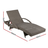 NNEDSZ Outdoor Sun Lounge - Grey
