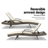 NNEDSZ Outdoor Sun Lounge - Grey
