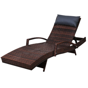 NNEDSZ Outdoor Sun Lounge Furniture Day Bed Wicker Pillow Sofa Set