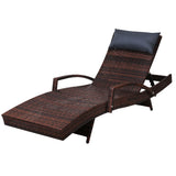 NNEDSZ Outdoor Sun Lounge Furniture Day Bed Wicker Pillow Sofa Set