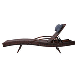 NNEDSZ Outdoor Sun Lounge Furniture Day Bed Wicker Pillow Sofa Set