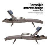 NNEDSZ Outdoor Sun Lounge Furniture Day Bed Wicker Pillow Sofa Set