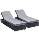 NNEDSZ Sun Lounge Wicker Lounger Outdoor Furniture Rattan Garden Day Bed Sofa Black