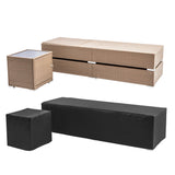 NNEDSZ 3 Piece Outdoor Wicker Lounge Set - Brown