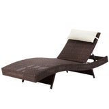 NNEDSZ Outdoor Wicker Sun Lounge - Brown