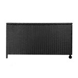 NNEDSZ 320L Outdoor Wicker Storage Box - Black