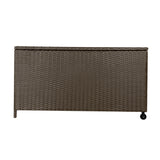NNEDSZ 320L Outdoor Wicker Storage Box - Brown