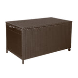 NNEDSZ 320L Outdoor Wicker Storage Box - Brown