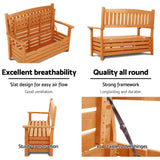 NNEDSZ Outdoor Storage Bench Box Wooden Garden Chair 2 Seat Timber Furniture