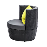 NNEDSZ 4 Piece PE Wicker Outdoor Set - Black
