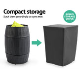 NNEDSZ 4 Piece PE Wicker Outdoor Set - Black
