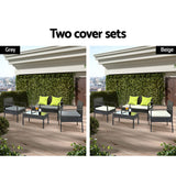 NNEDSZ Seater Sofa Set Outdoor Furniture Lounge Setting Wicker Chairs Table Rattan Lounger Bistro Patio Garden Cushions Black