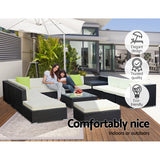 NNEDSZ 13PC Sofa Set with Storage Cover Outdoor Furniture Wicker