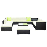 NNEDSZ 13PC Outdoor Furniture Sofa Set Wicker Garden Patio Lounge