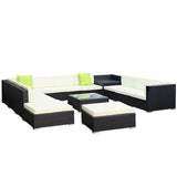 NNEDSZ 13PC Outdoor Furniture Sofa Set Wicker Garden Patio Lounge