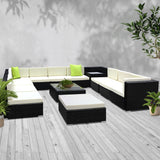 NNEDSZ 13PC Outdoor Furniture Sofa Set Wicker Garden Patio Lounge