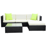 NNEDSZ 5PC Sofa Set with Storage Cover Outdoor Furniture Wicker