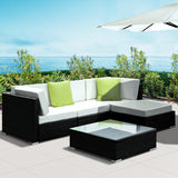 NNEDSZ 5PC Sofa Set with Storage Cover Outdoor Furniture Wicker