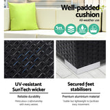 NNEDSZ 8PC Sofa Set with Storage Cover Outdoor Furniture Wicker