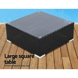 NNEDSZ 8PC Sofa Set with Storage Cover Outdoor Furniture Wicker