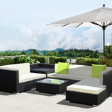 NNEDSZ 9PC Outdoor Furniture Sofa Set Wicker Garden Patio Pool Lounge