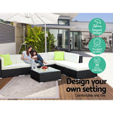 NNEDSZ Gardeon Outdoor Furniture Sofa Set Wicker Rattan Garden Lounge Chair Setting
