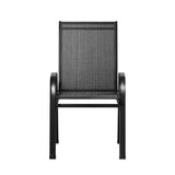 NNEDSZ 2X Outdoor Stackable Chairs Lounge Chair Bistro Set Patio Furniture