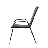 NNEDSZ 2X Outdoor Stackable Chairs Lounge Chair Bistro Set Patio Furniture