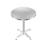 NNEDSZ Aluminium Adjustable Round Bar Table - Silver