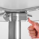 NNEDSZ Aluminium Adjustable Round Bar Table - Silver