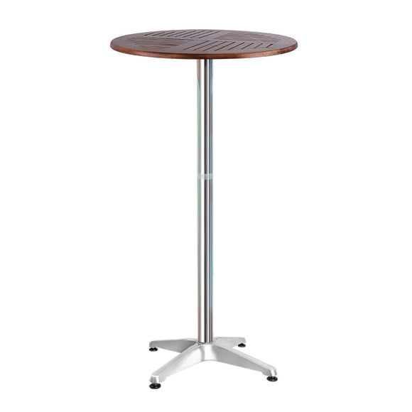 NNEDSZ Bar Table Furniture Wooden Cafe Table Aluminium Adjustable Round Gardeon
