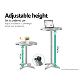 NNEDSZ Outdoor Bistro Set Bar Table Stools Adjustable Aluminium Cafe 3PC Round