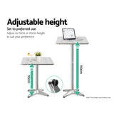 NNEDSZ Outdoor Bistro Set Bar Table Stools Adjustable Aluminium Cafe 3PC Square