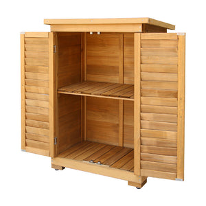 NNEDSZ Portable Wooden Garden Storage Cabinet
