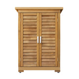 NNEDSZ Portable Wooden Garden Storage Cabinet