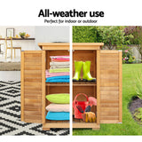 NNEDSZ Portable Wooden Garden Storage Cabinet
