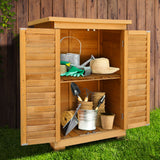 NNEDSZ Portable Wooden Garden Storage Cabinet