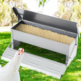 NNEDSZ Auto Chicken Feeder Automatic Chook Poultry Treadle Self Opening Coop