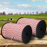 NNEDSZ 1000M Electric Fence Wire Tape Poly Stainless Steel Temporary Fencing Kit