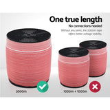 NNEDSZ 2000M Electric Fence Wire Tape Poly Stainless Steel Temporary Fencing Kit