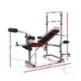 NNEDSZ 7-In-1 Weight Bench Multi-Function Power Station Fitness Gym Equipment
